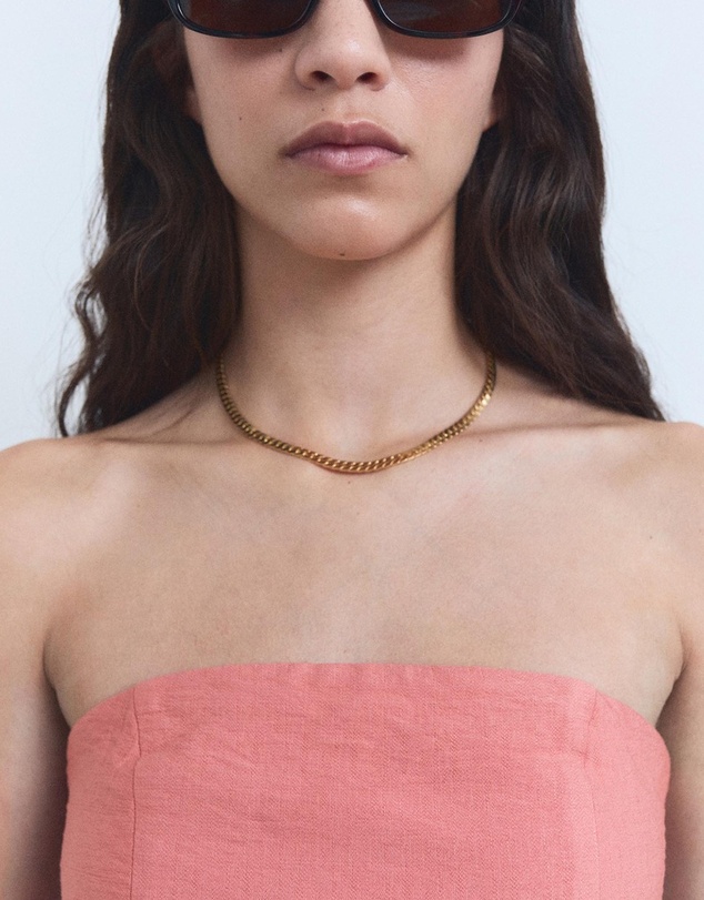 M.N.G - Girly Asymmetric Strapless Top