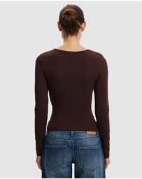 Cotton On - Longline Crew LS Top