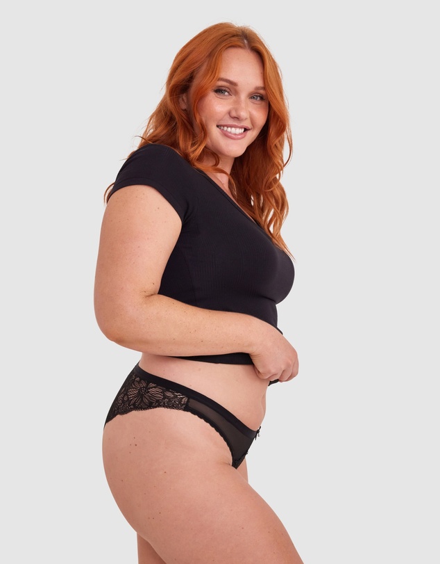 Bras N Things - Susannah Brazilian Knicker - Black