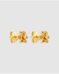 By Charlotte - Bloom Within Lotus Stud Earrings