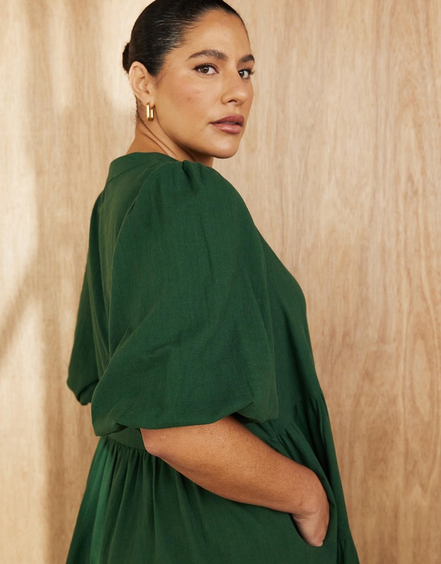 Atmos&Here Curvy - Eydis Cotton Midi Dress