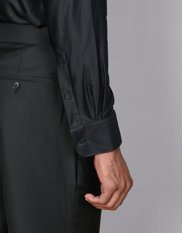 Abelard - Bottone Nero Evening Slim Fit Shirt