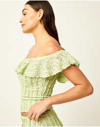 Dazie - Dainty Ruffle Off The Shoulder Top