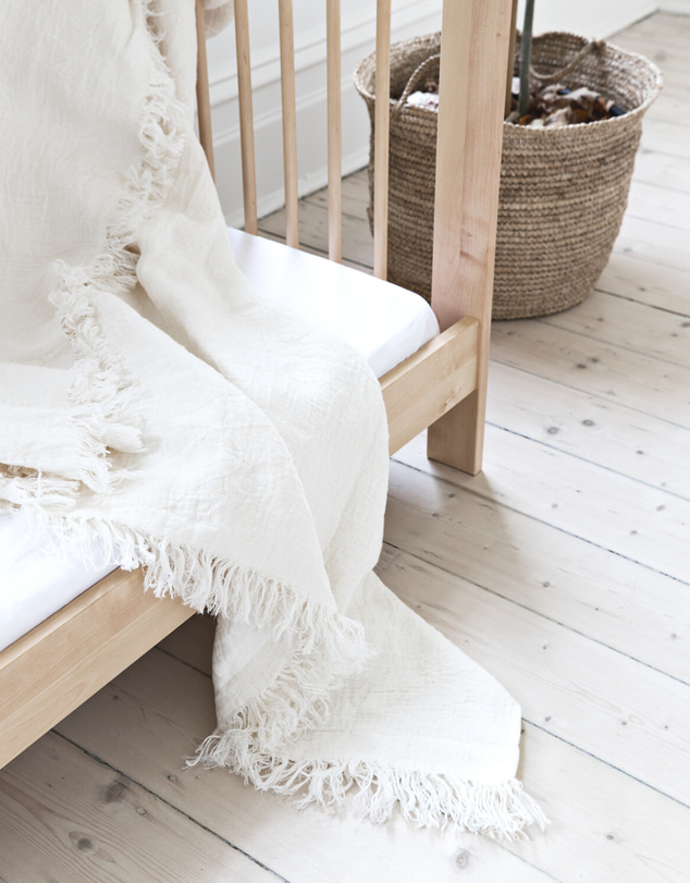 The Cover Collective - French Linen Throw - Ivory