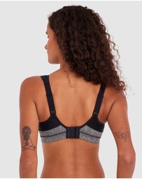 Bras N Things - Cool It Contour Underwire Sports Bra - Grey/Black