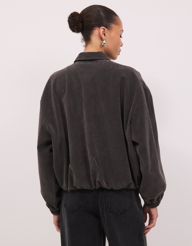 Calli - Hayden Faux Suede Bomber Jacket