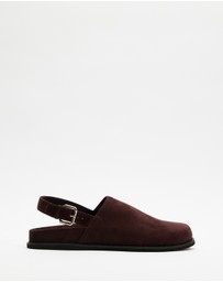Dazie - Lucy Suede Buckle Mules