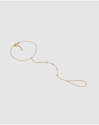 Elli Jewelry - Bracelet Hand Chain Crystals 925 Sterling Silver Gold-plated