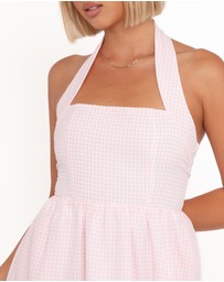 Petal & Pup - Margerie Halter Dress - Pink Gingham