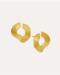Ottoman Hands - Nara Wave GoldStud Earrings