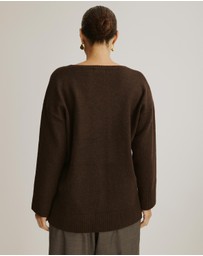 Atmos&Here Curvy - Teo V Neck Knit Jumper
