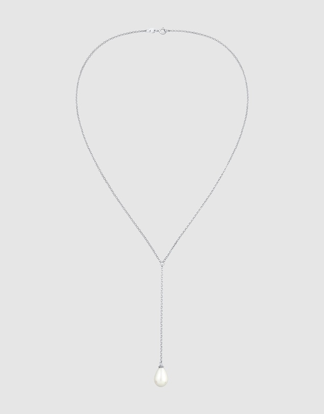 Elli Jewelry - Shell Pearl Y-Necklace in 925 Silver