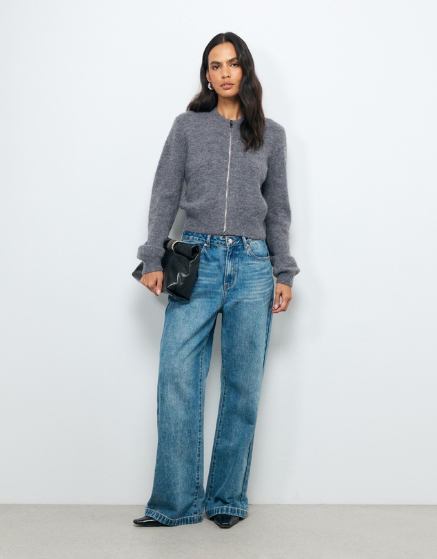 AERE - Maely Knit Bomber Cardigan
