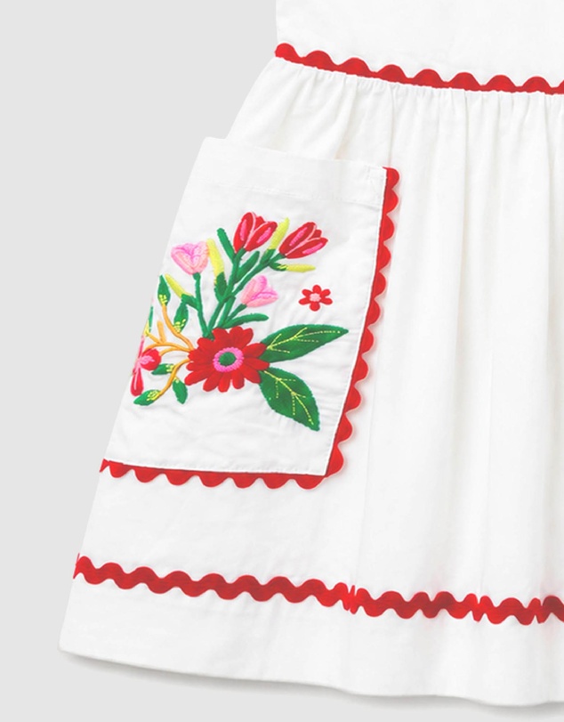 Bebe by Minihaha - Festive Ric Rac Pocket Dress - Babies