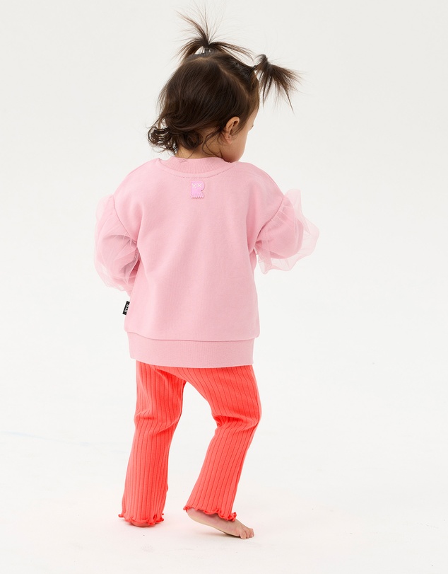 Rock Your Baby - Disco Flare Baby Legging in Raspberry