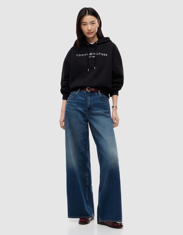 Tommy Hilfiger - Flex Fleece Logo Embroidery Relaxed Hoody