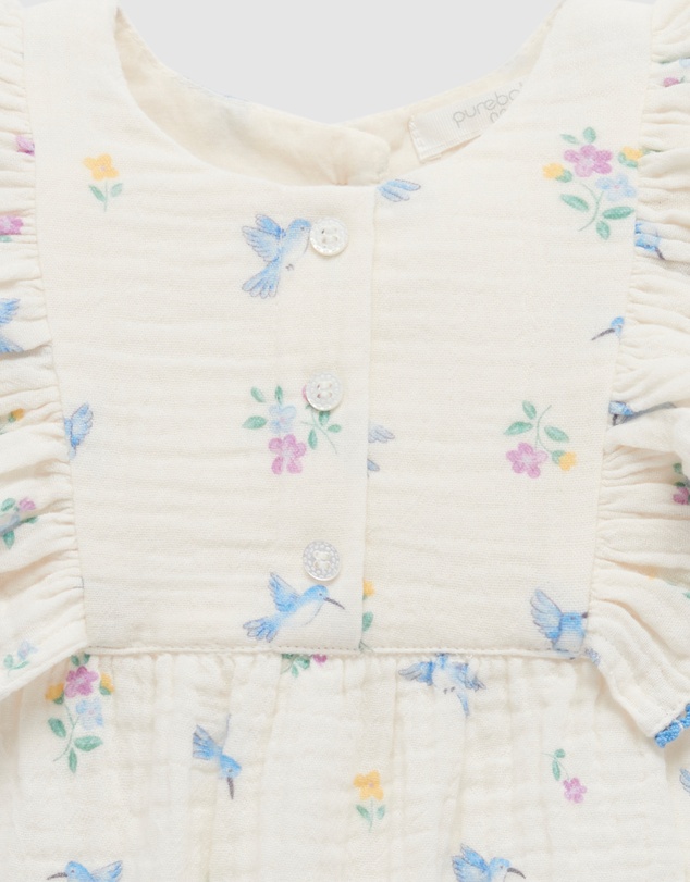 Purebaby - Ruffle Romper -Kids-Babies