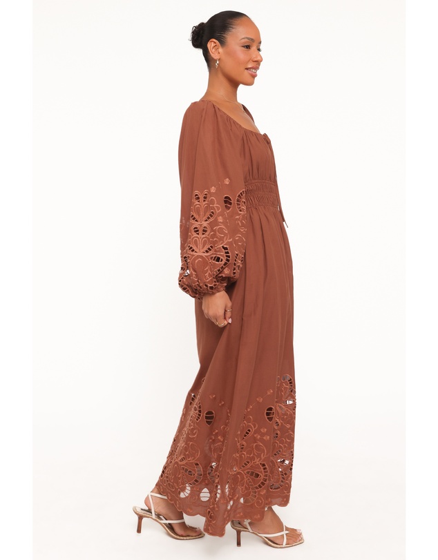 Petal & Pup - Mirren Midi Dress - Chocolate Brown