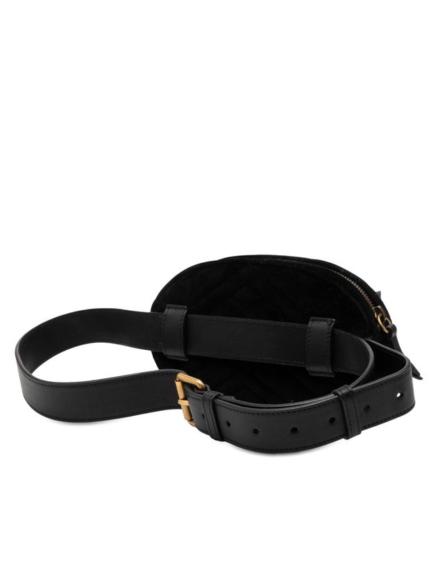 Pre-Loved by Azura Reborn - Pre-Loved GG Marmont Matelasse Velvet Belt Bag