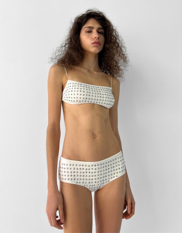 Ziah - Low Waist Studded Swim Shorts