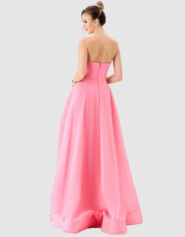 Bariano - Jeila Strapless Hi Lo Gown