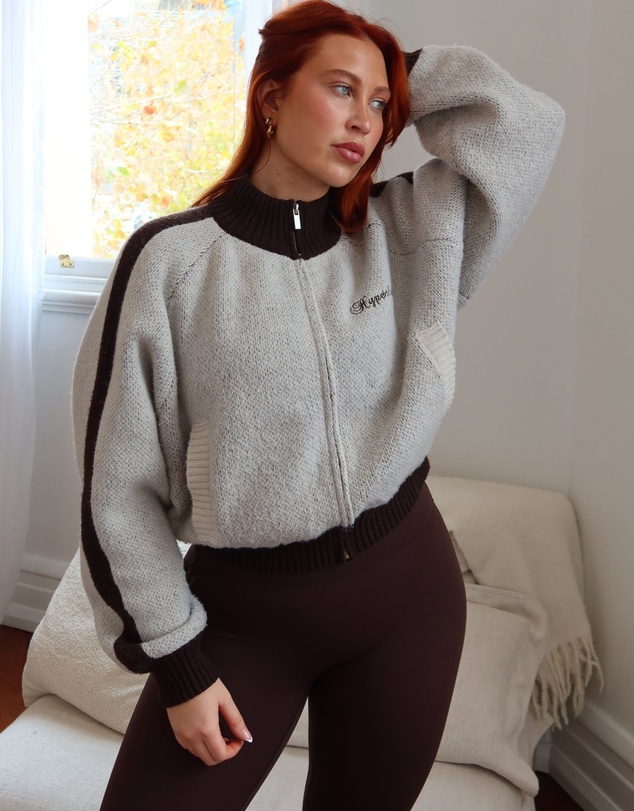 HyperLuxe The Label - Knit Track Jacket