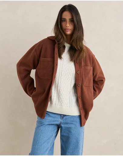 Rhythm - Reverse Fleece Shacket