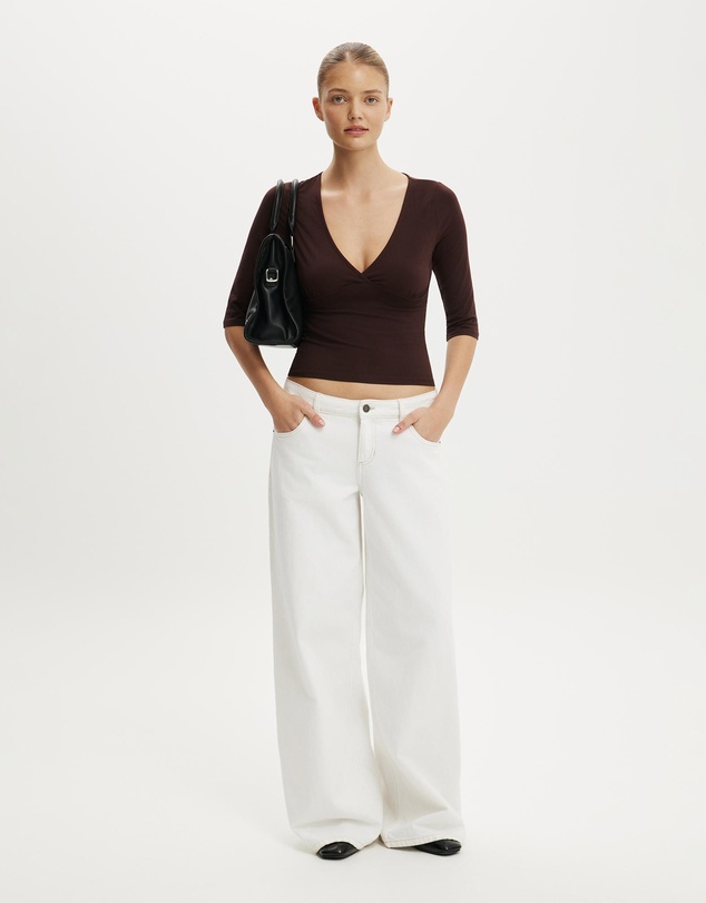 Cotton On - Maple V Neck 3/4 Sleeve