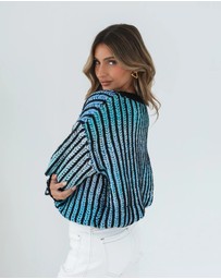 Esther & Co - Daleena Knit - Blue Multi