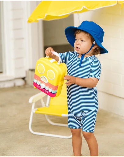 Minihaha - Bodhi Nautical Blue Swim Sunhat - Kids