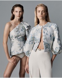 Carla Zampatti - Murano Brocade Flounce Shoulder Top