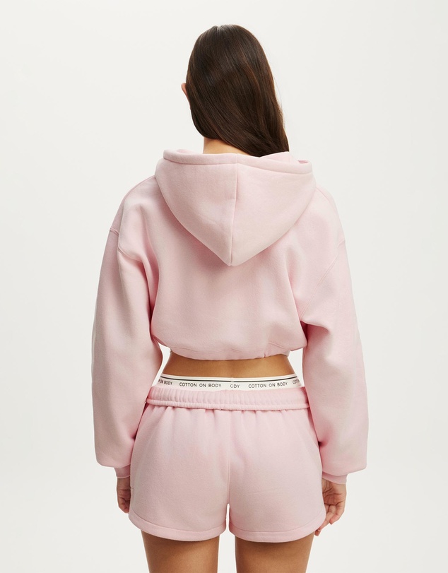 Cotton On Body Active - Plush Micro Cropped Zip Through