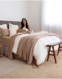 Bambury - Lores Jacquard Textured Cotton Quilt Cover Set