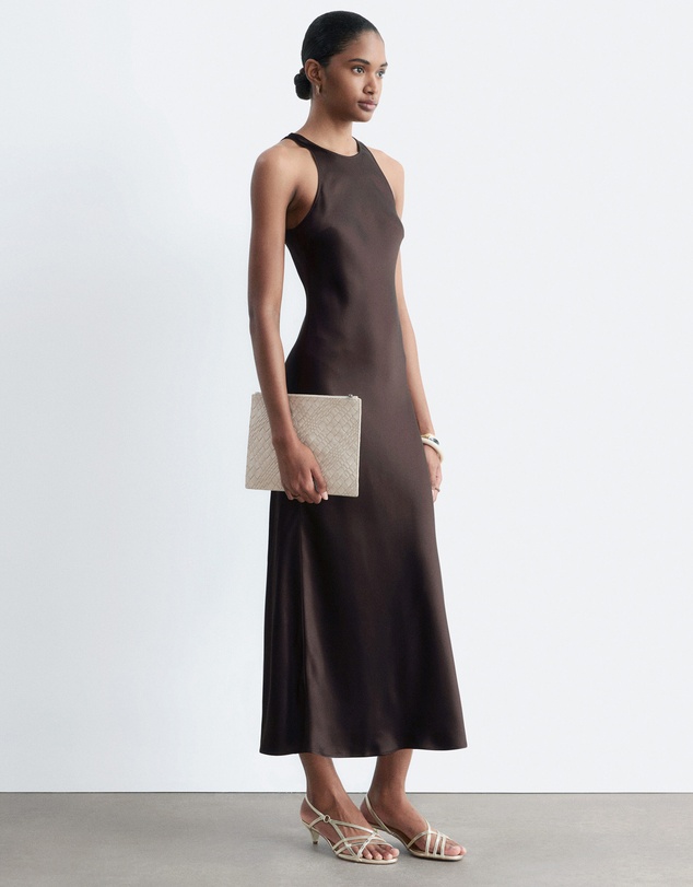 & Other Stories - Sleeveless Satin Midi Dress