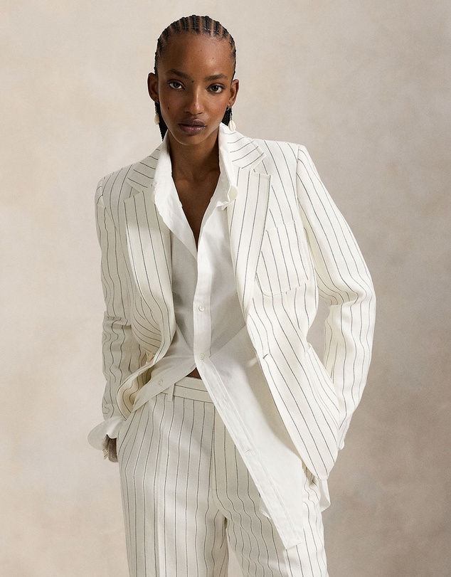 Polo Ralph Lauren - Single-Breasted Striped Hemp Blazer