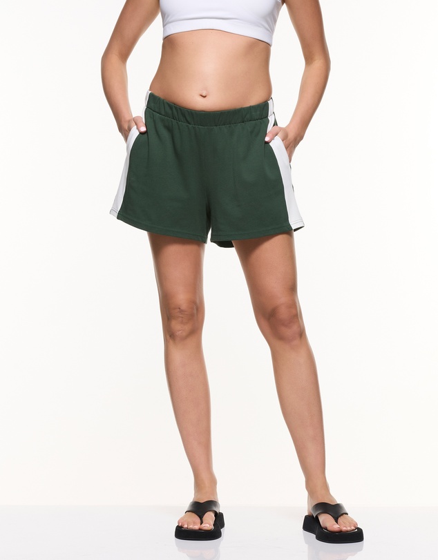 Soon Maternity - Side Stripe Cotton Shorts