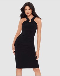 Miraclesuit Shapewear - Idol High Neck Bodycon Sleeveless Midi Shaping Dress