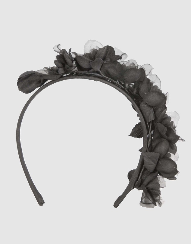 Max Alexander - Black Flowers Fascinator