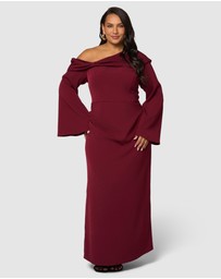 Pink Dusk by Curve Project - Say My Name Midi Dress