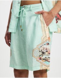 Camilla - Elastic Back Long Walk Shorts