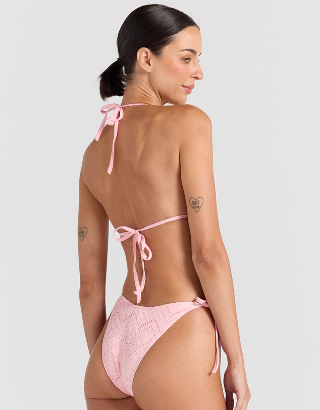 Poolside Paradiso - Sundream High String Tie Bikini Bottom - Musk