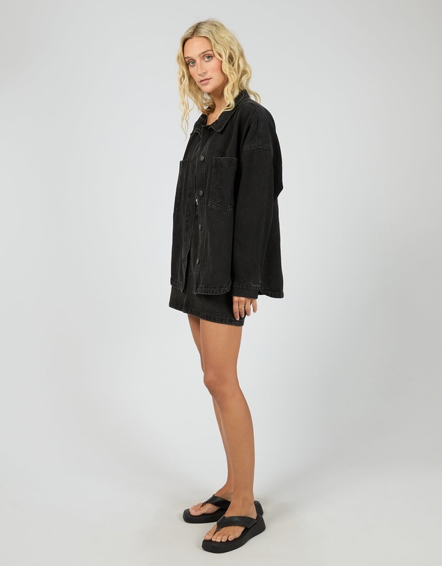 All About Eve - Dale Shacket Washed Black