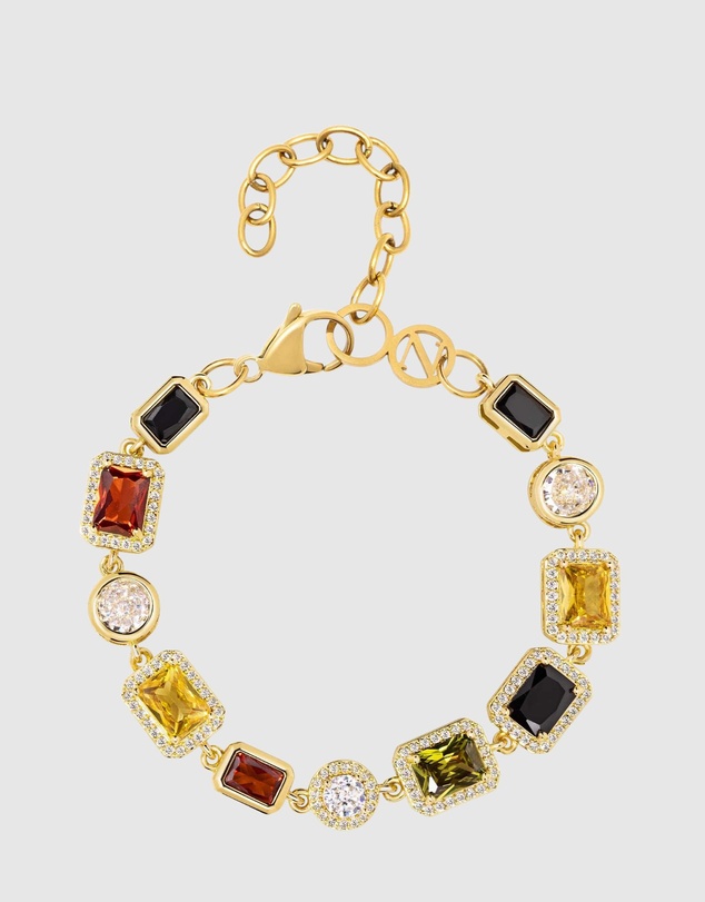 Nialaya Jewellery - Gem Bracelet in Gold