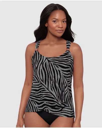 Miraclesuit Swimwear  - Zirconic Dazzle Underwired Draped Tankini Top