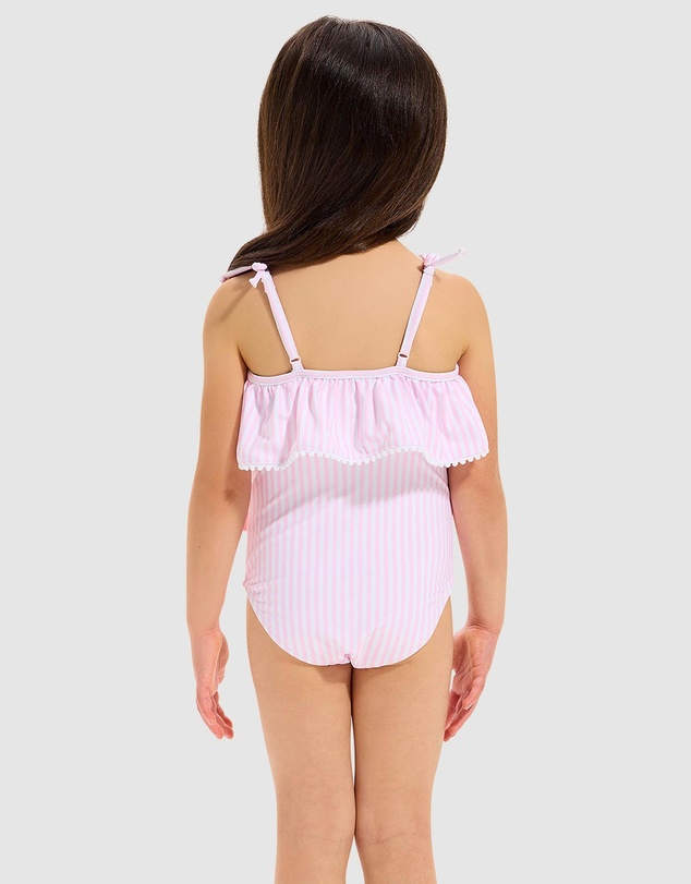 Seafolly - Stripe Embroidered Frill One Piece - Kids