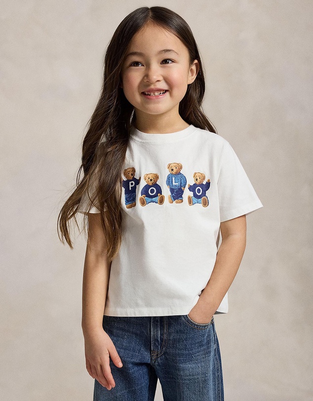 Polo Ralph Lauren - Polo Bear Logo Cotton Jersey T-Shirt - Babies-Kids