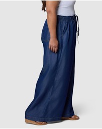 Indigo Tonic - Blake Chambray Wide Leg Pants