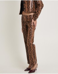Alice In The Eve - Stassy Snake Faux Leather Pants