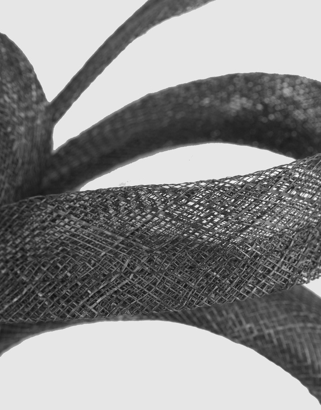 Max Alexander - Black Sinamay Bow Racing Fascinator Headband