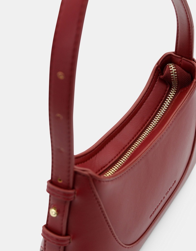 Morgan & Taylor - Aurora Shoulder Handbag in Burgundy Red